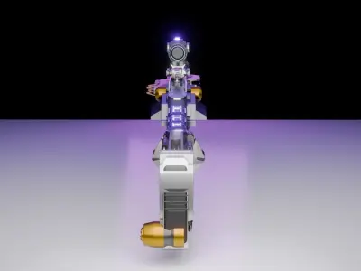 3d sci fi futuristic  gun  3D model