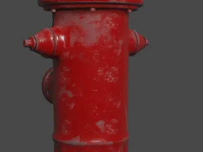 Fire Hydrant low poly Low-poly 3D model