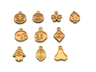 Jewelry microphone with lines 3D print model