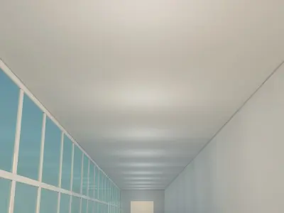 Sci Fi Tunnel Low-poly 3D model 6