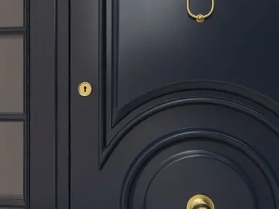 Entrance classic door 16 3D model