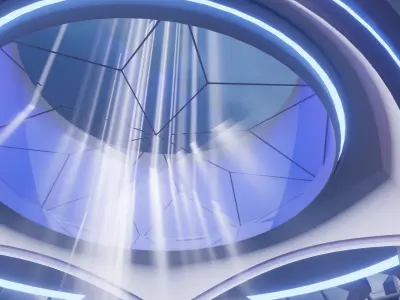 Futuristic Exbition Exterior 3D model