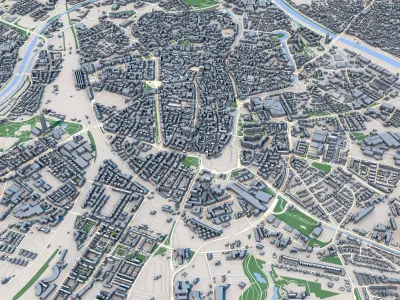 Augsburg City Germany 3D model
