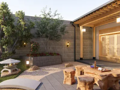 Japanese Garden 3D model