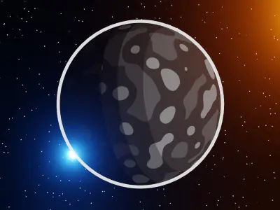 Stylized Procedural Cartoon Planet Set - 3D Space Props 3D model