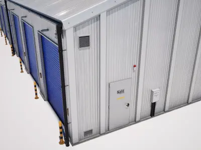  Industrial Warehouse Building Low-poly 3D model