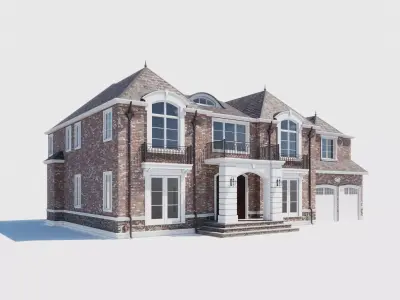 Build020 brick house 3D model