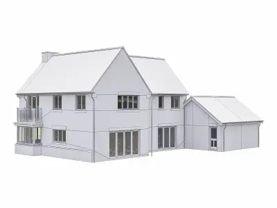 Neighborhood Houses P12 Low-poly 3D model