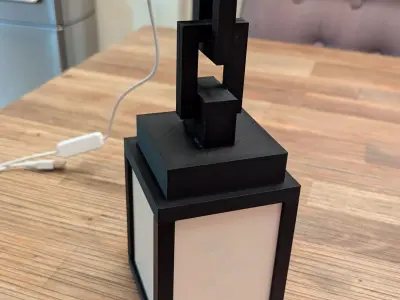 3D printable Minecraft inspired lantern lamp 3D print model