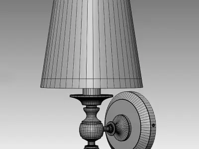 Lamp Bracket Polished Nickel 3D model