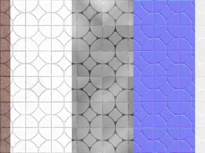 Red patterned tiles Texture