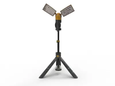 Job Site Lamp Low-poly 3D model