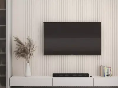 Minimalistic Tiny Space Interior Design 3D model