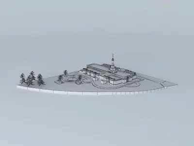 LDS. Temple  Regina Saskatchewan, Canada. Templo Mormon. 65th... Free 3D model