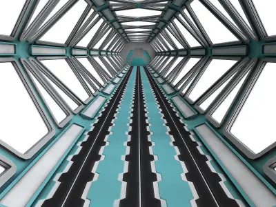 Sci Fi Modular levels 3d model Low-poly 3D model