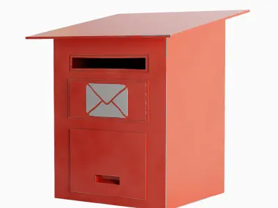 Postbox 01 Low-poly 3D model