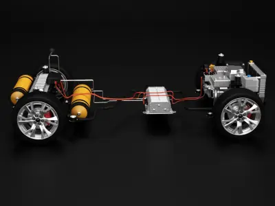  FWD Hydrogen Fuel Cell Car Chassis 