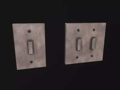 Standard Light Switch 3D Model Low-poly 3D model