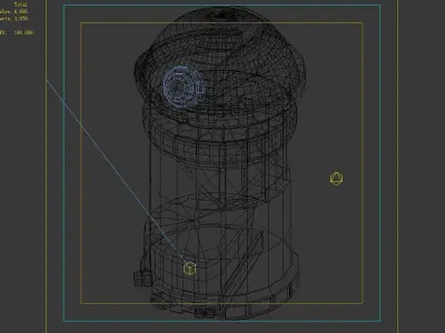 Sci Fi Building-Trash Can 3D model