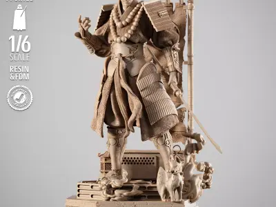 STAR WARS Darth Maul Samurai Sculpture 3D print model