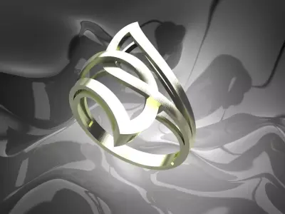 Plain Light Women Ring 3D print model