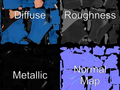 Female Technician Rigged and Animated D Character Model Low-poly 3D model