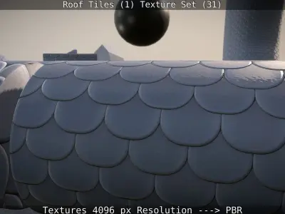 Roof Tiles 1 Texture Set 31 Low-poly 3D model