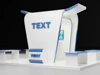 Modern Exhibition Booth 3D Model 3D model