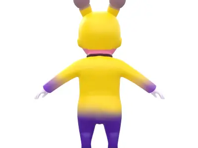 Stylized Child Alien Low-poly 3D model