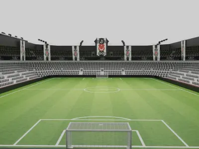 Besiktas Football Stadium Low-poly 3D model