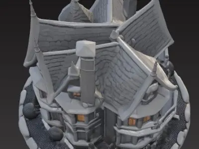 Fairy Tale Gothic House  3D Printable Architecture Model 3D print model