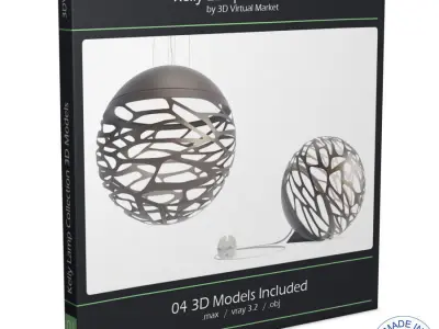 Kelly Metallic Lamps Collection Studio italia 3D model