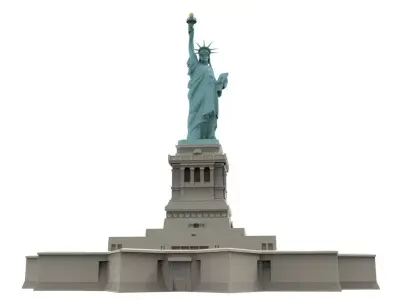  3d printed model of the Statue of Liberty  3D print model