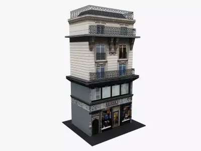 Typical Parisian Apartment 3d Building 01 3D model