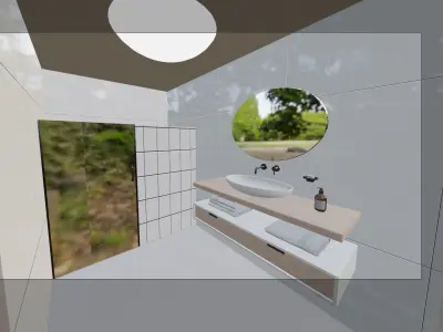 Apartment floor plan 3D model