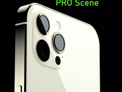 iPhone 13 Pro Max Gold Pro Scene Low-poly 3D model