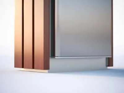 Big metal trash bin 3D model