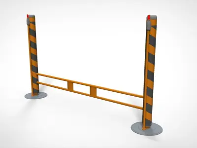 sci-fi Railing 1 3D model