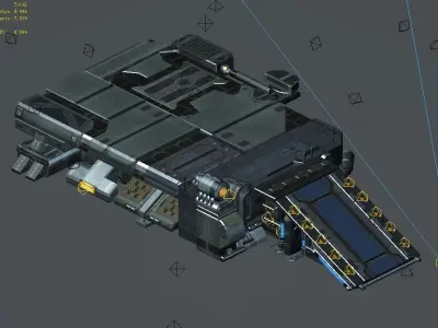 Spacecraft - Ground Platform 06 3D model