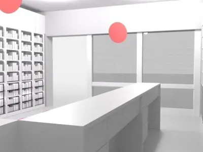 Pharmacy  Advertising  Designer Architectural Marketing Low-poly 3D model