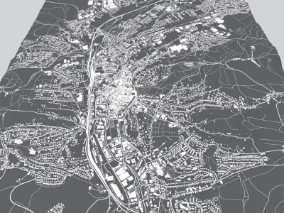 Cityscape Coburg Germany 3D model