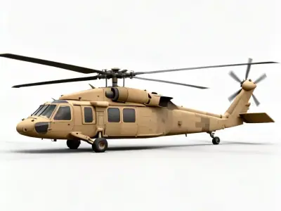 Advanced Stealth Black Ops Helicopter 3D Model Low-poly 3D model