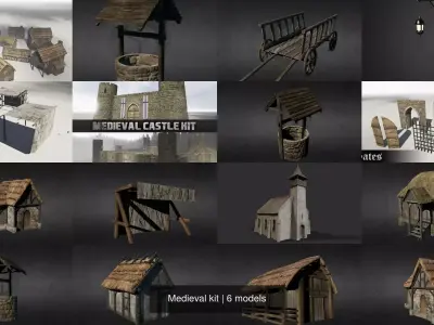 Medieval kit 3D Model Pack