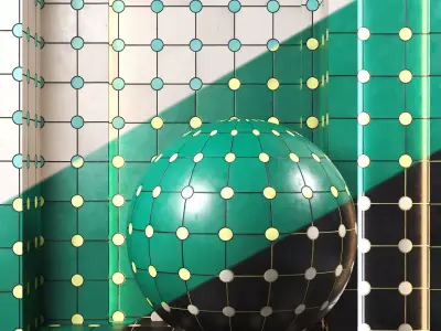 Country Green Point Relief Tile Texture-Seamless Texture