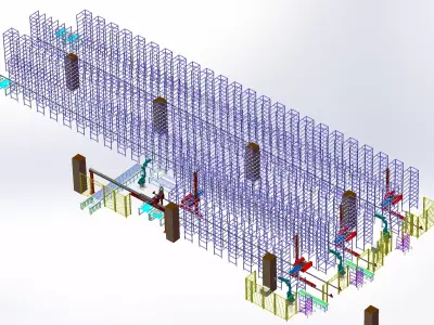 Automated Storage and Retrieval System 3D model