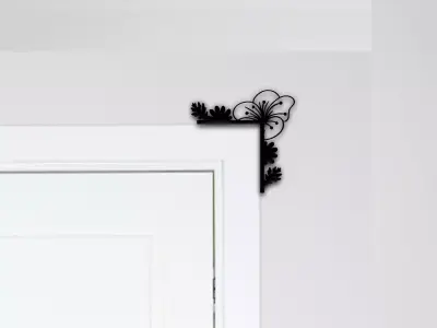 Flower Door Corner Decor 3D print model shop