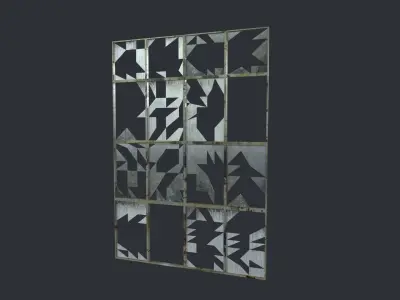 Broken Windows Low-poly 3D model
