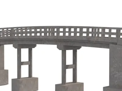Low poly bridge model london Low-poly 3D model