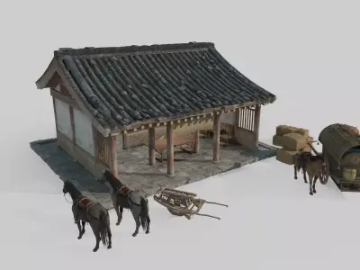 Ancient Asian Architectural Escort Agency 3D model