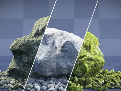 Realistic Boulder Collection 01 3D model